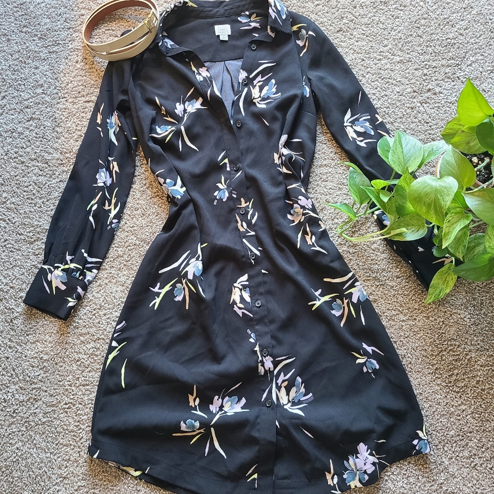 A New Day Brand Long Sleeve Floral Dress Size S
